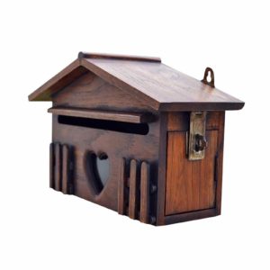 wooden mailbox