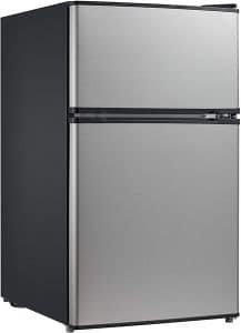 Best Mini Fridge with Freezer for Office Midea WHD-113FSS1 Double Door Mini Fridge