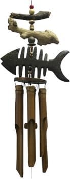 Cohasset Dark Stained Wind Chime with Wood Finish