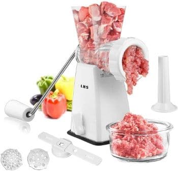 LHS Manual Meat Grinder with Stainless Steel Blades