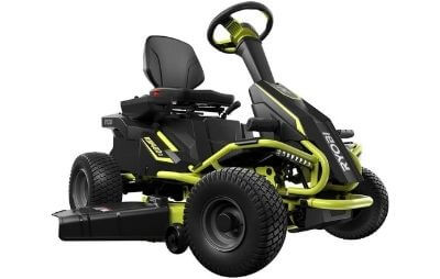 Ryobi Zero-Turn Rear Electric Engine Riding Lawn Mower for Hills